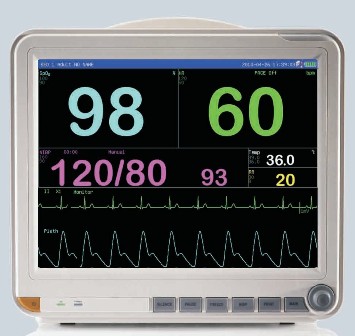 AGW8000D 15'' COLOR TFT DISPLAY PORTABLE PATIENT MONITOR